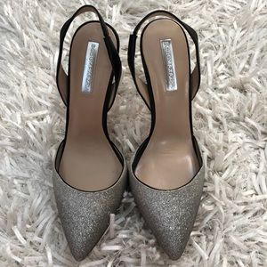 BCBG Black and Silver Heels